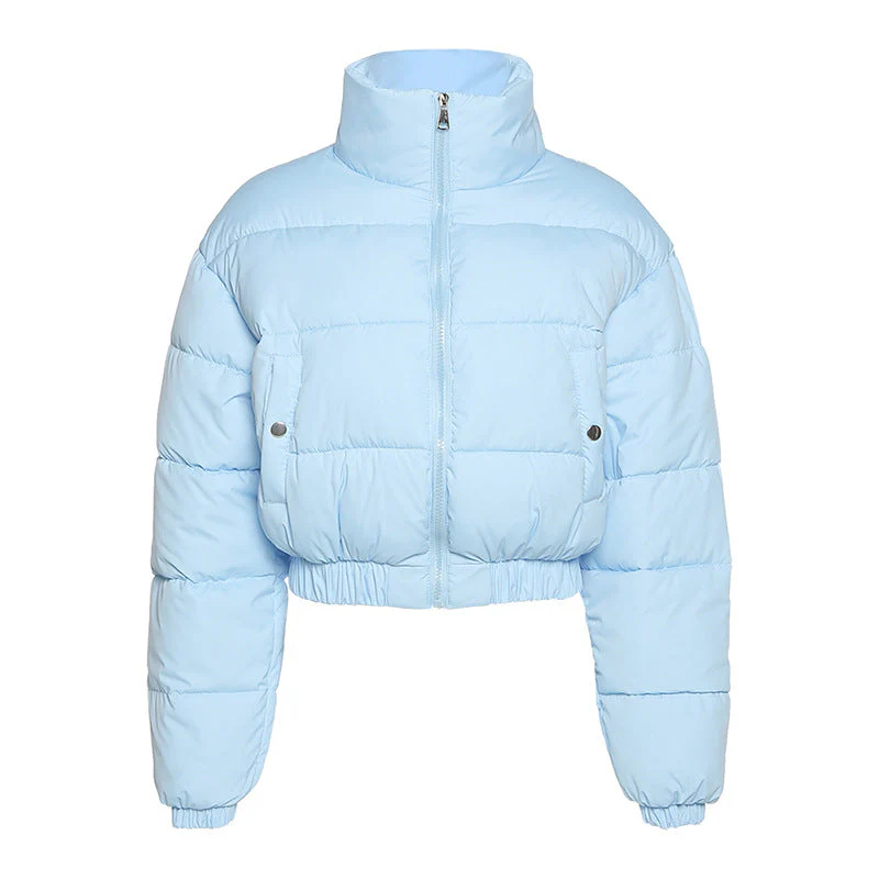 Zipper short padded jacket - Image 6